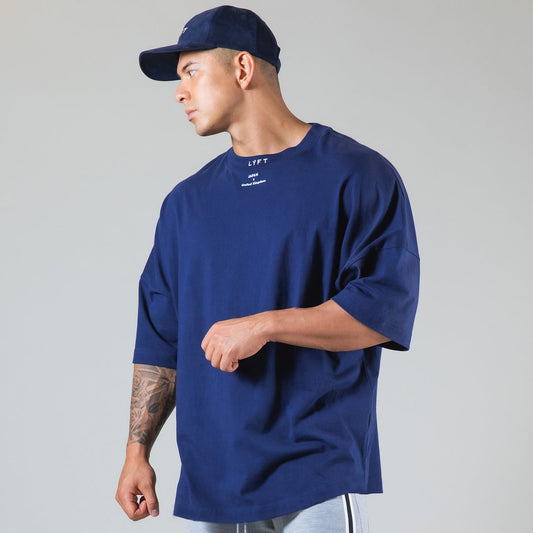 Lyft Men's Round Neck Cotton Athleisure Fitness T-Shirt