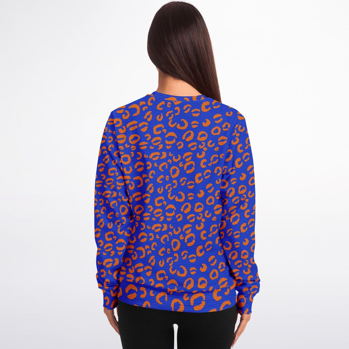 New York Knicks Color Inspired Mosaic Leopard Print Sweatshirt - Wray Sports