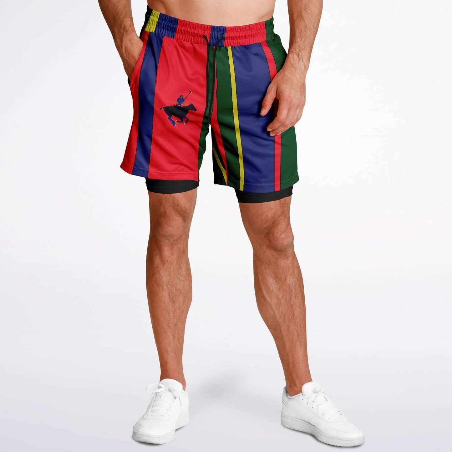 Carib Polo Striped Polo Athletic Shorts - Wray Sports