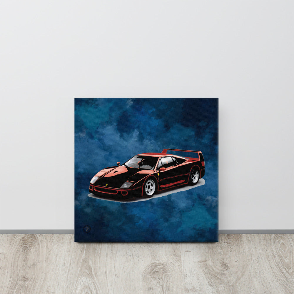 80s Red Super Car On Canvas - Wray Sports