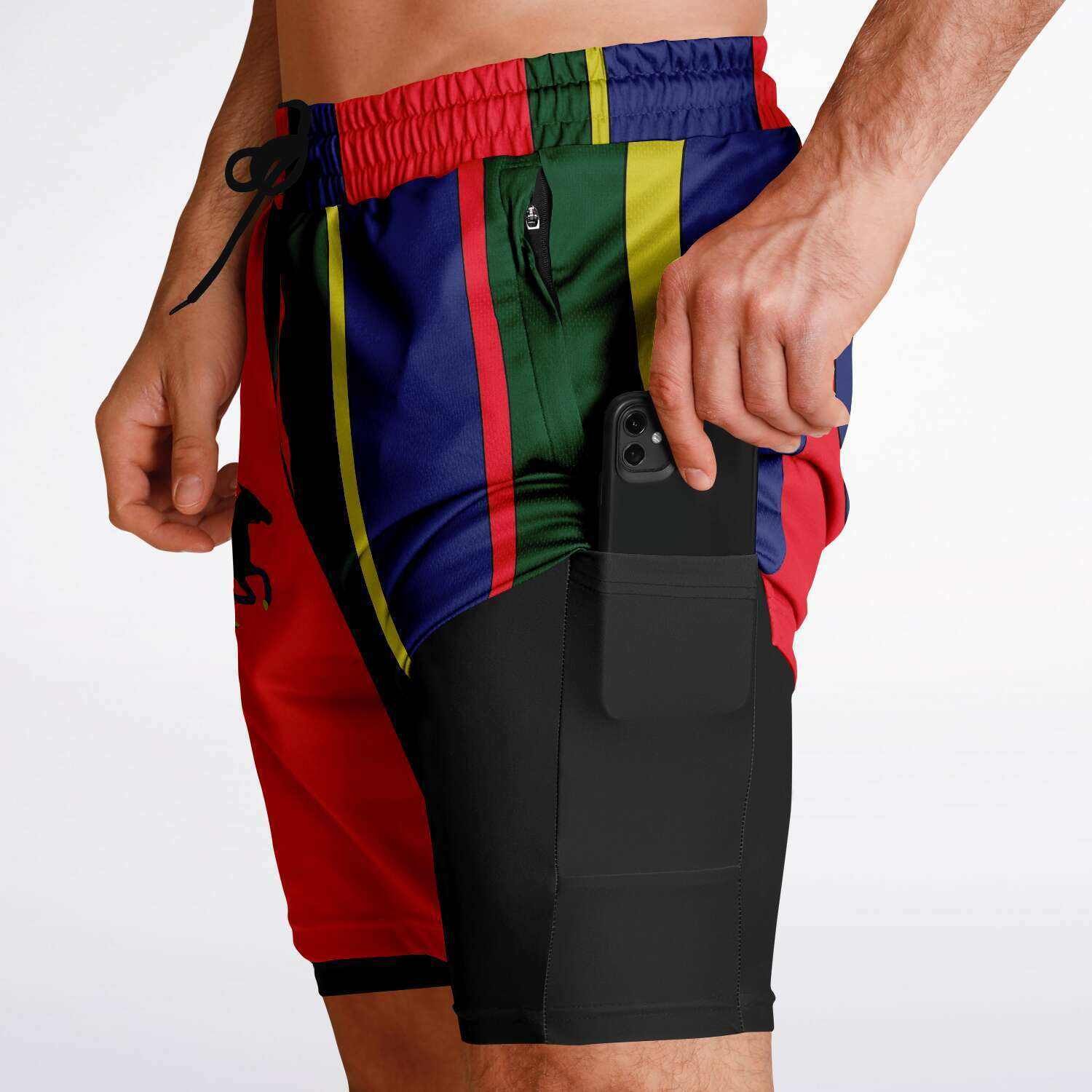 Carib Polo Striped Polo Athletic Shorts - Wray Sports