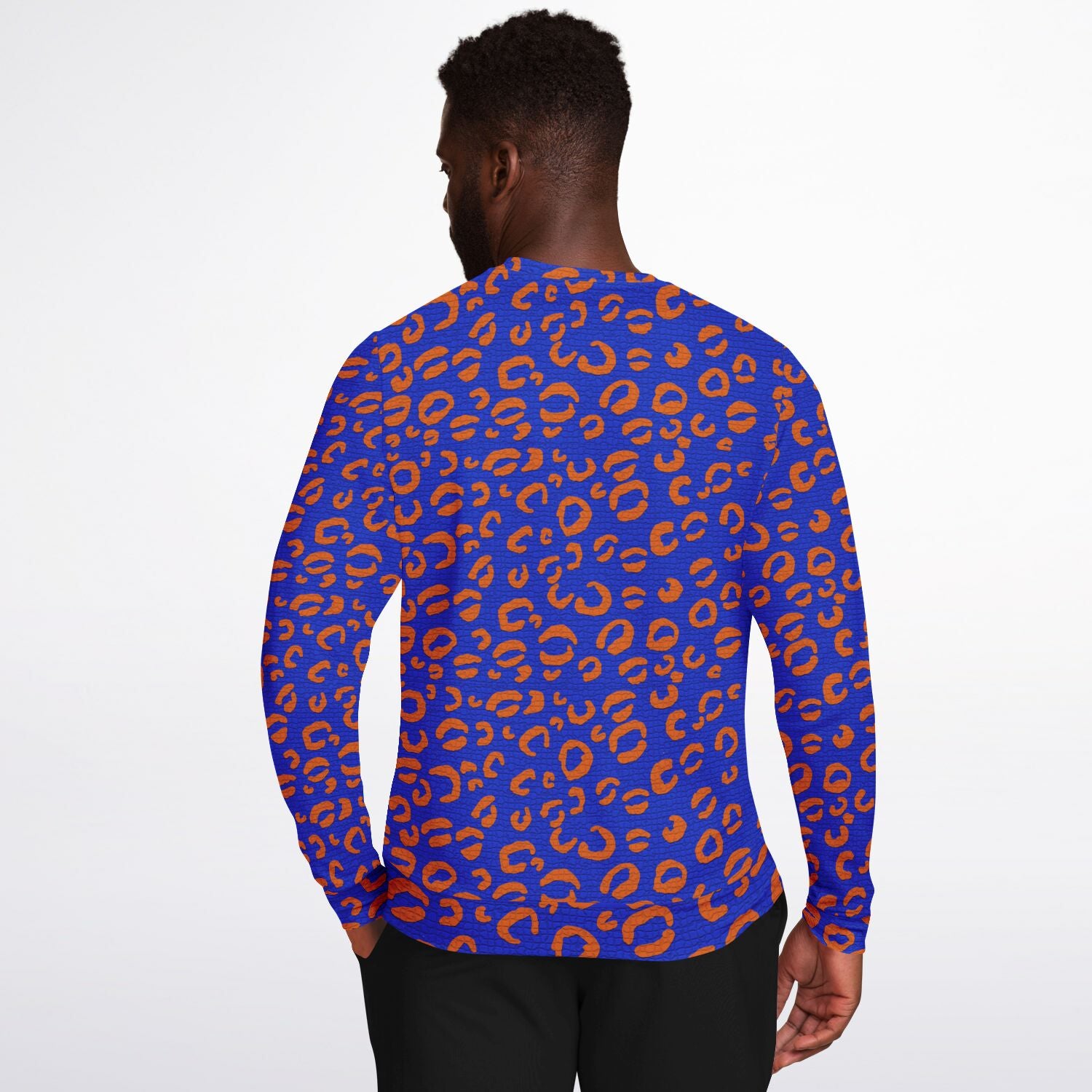New York Knicks Color Inspired Mosaic Leopard Print Sweatshirt - Wray Sports