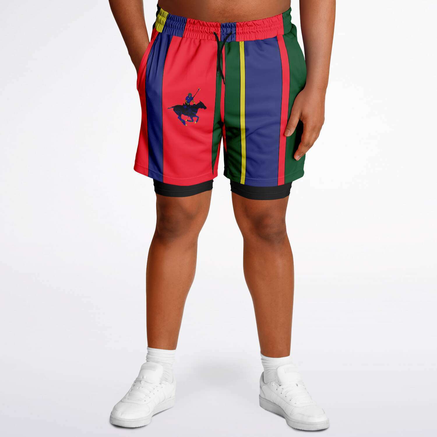 Carib Polo Striped Polo Athletic Shorts - Wray Sports