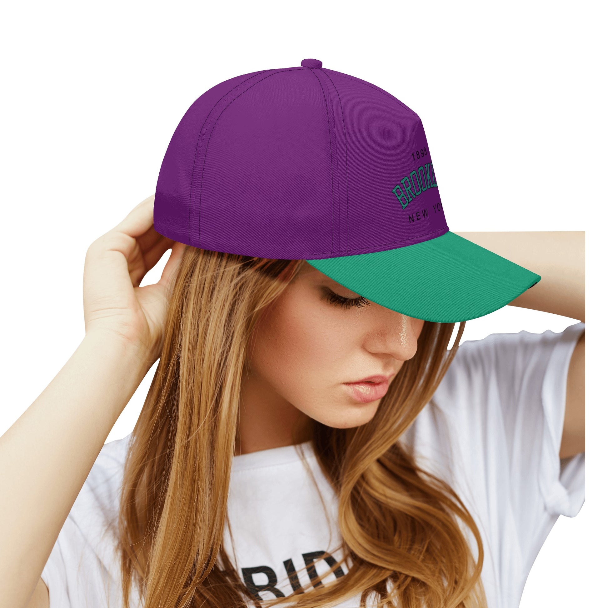 Brooklyn New York 1898 Purple Baseball Cap - Wray Sports