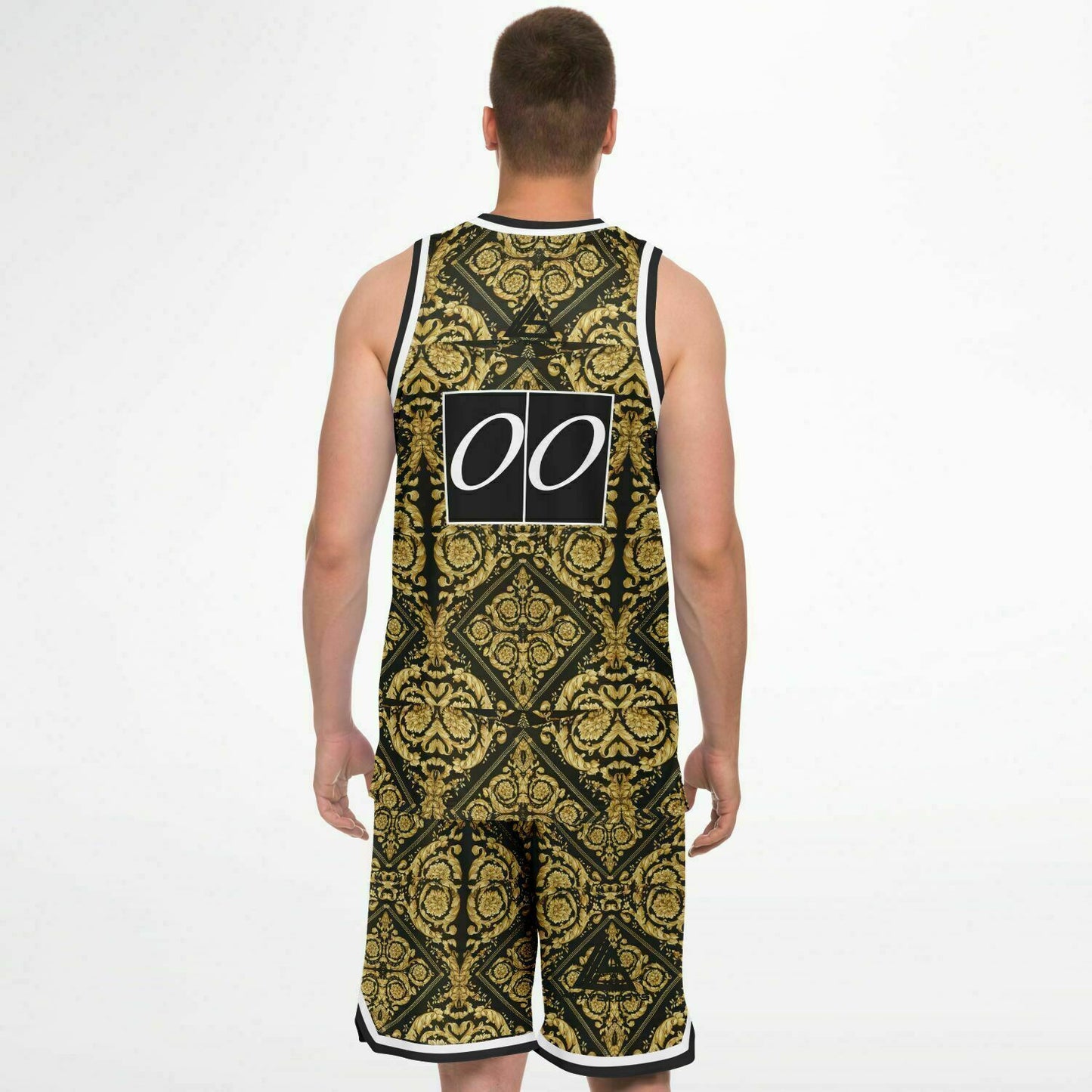 Real Life Black and Gold Baroque Basketball