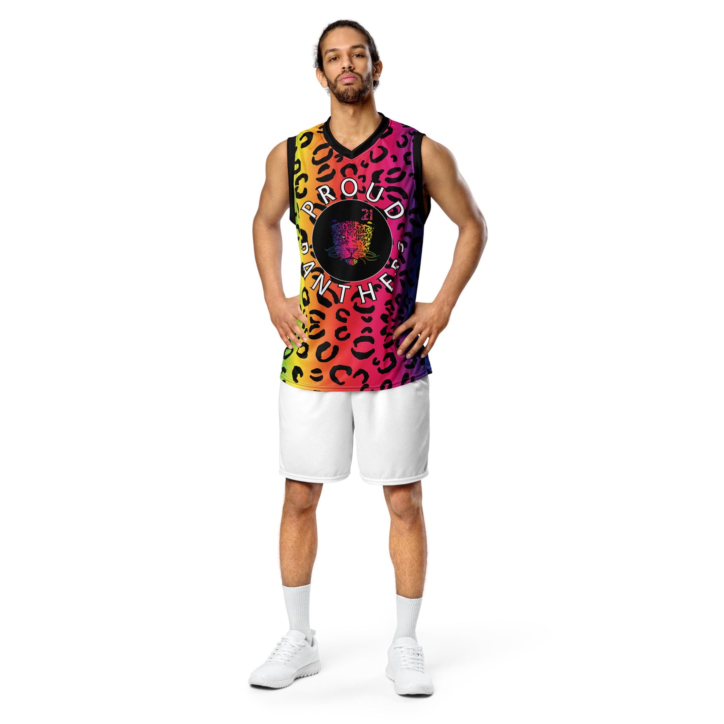 Proud Panther Recycled unisex basketball jersey - Wray Sports