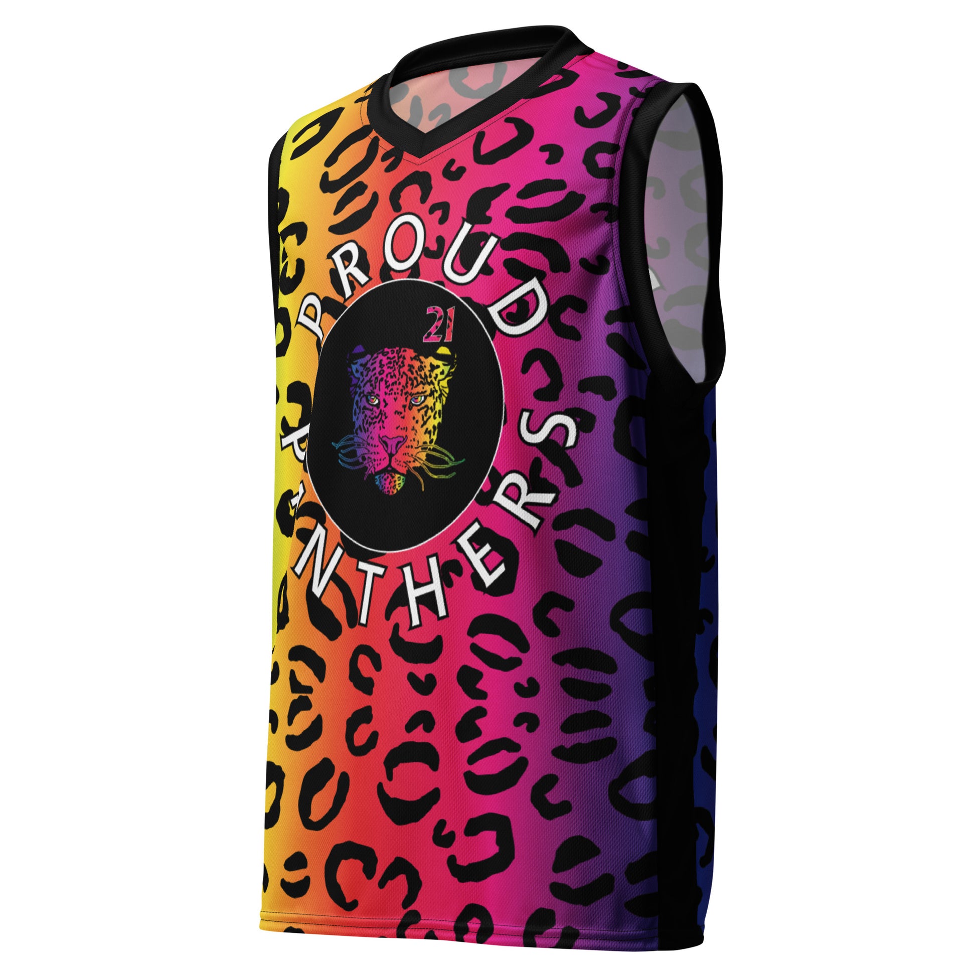 Proud Panther Recycled unisex basketball jersey - Wray Sports