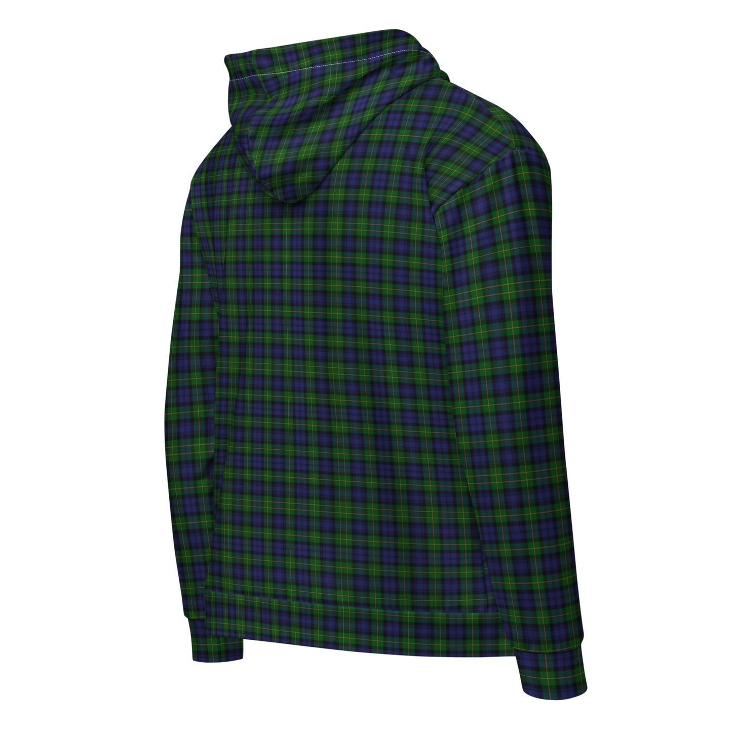 We Bees Royal Green Plaid Unisex zip hoodie - Wray Sports