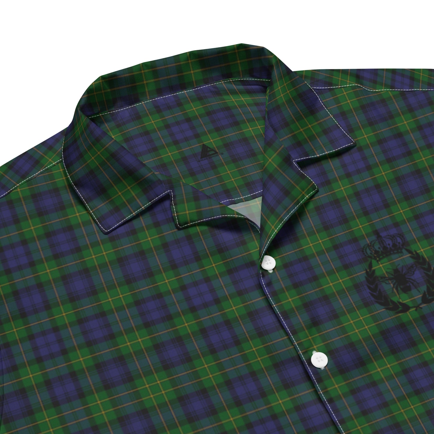 We Bees Royal Green Plaid Unisex button shirt - Wray Sports