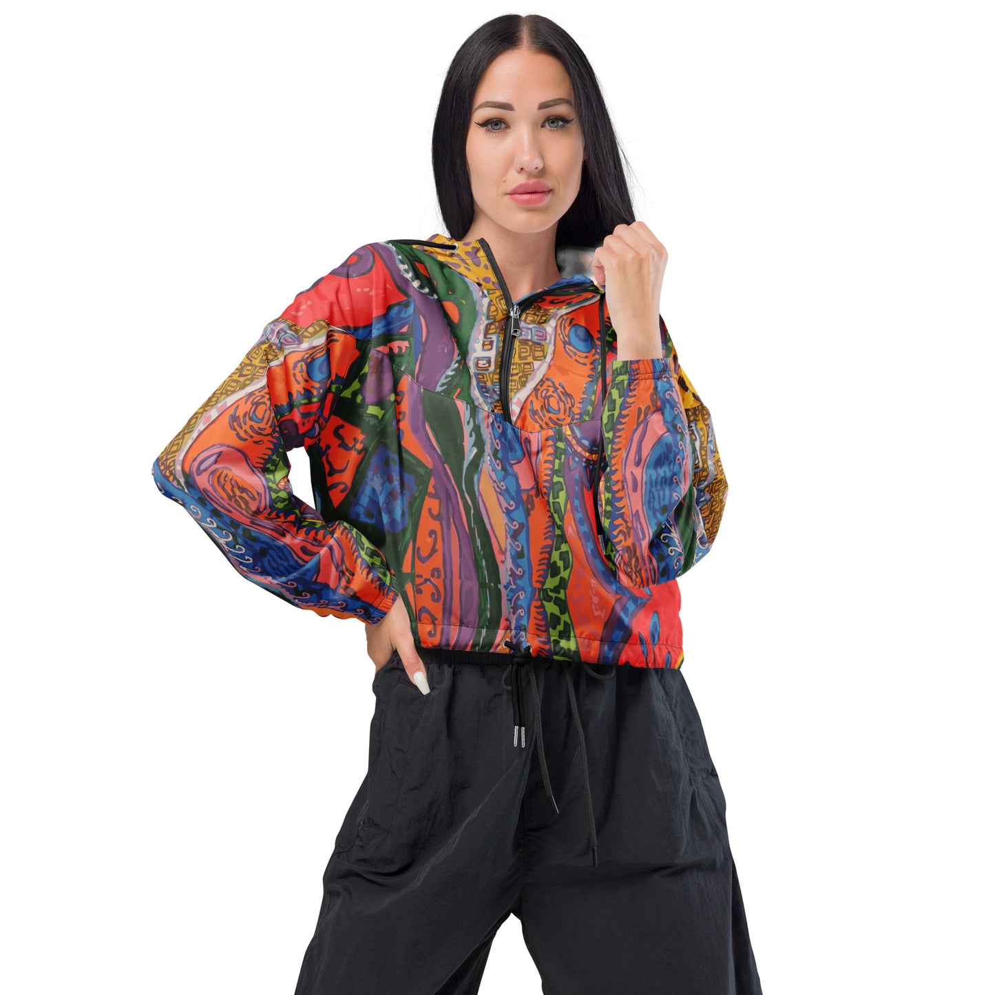 90s Style Women’s cropped windbreaker - Wray Sports