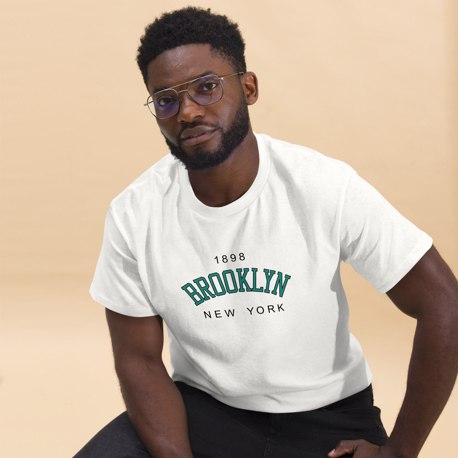 Mens 1898 Brooklyn New York College T Shirt - Wray Sports