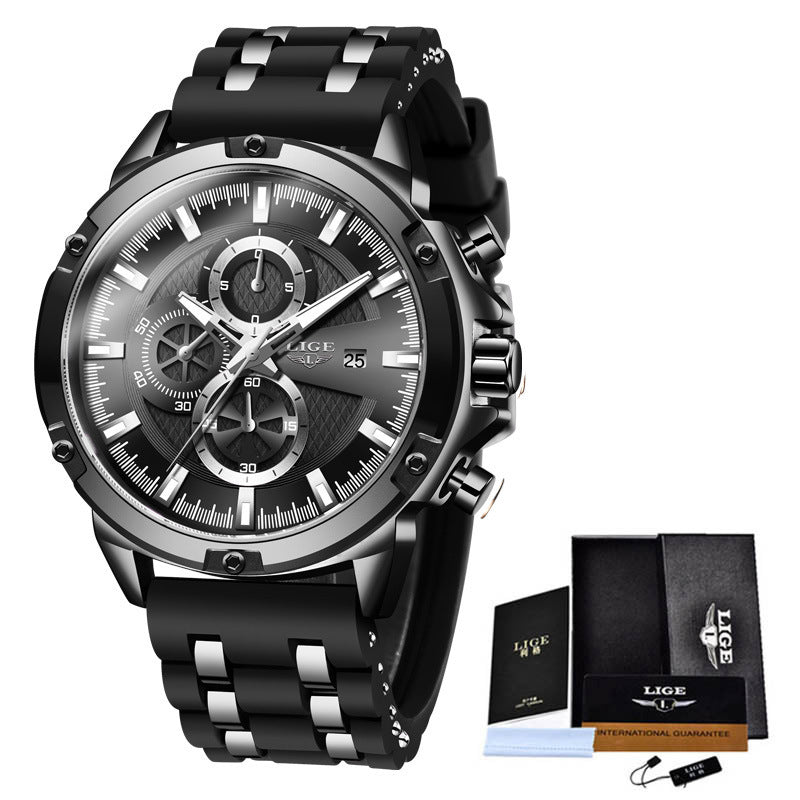 Black Quartz Men's Waterproof Watch - Wray Sports