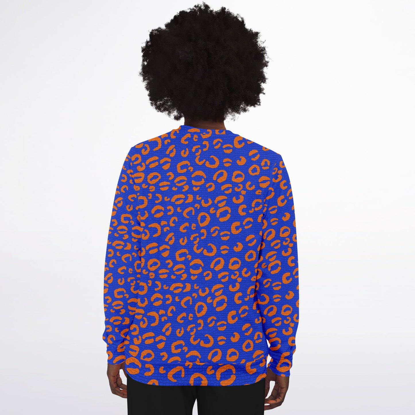 New York Knicks Color Inspired Mosaic Leopard Print Sweatshirt - Wray Sports