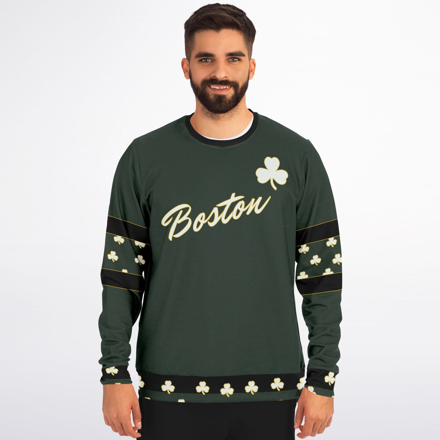 Classic Boston Celtics Inspired Color Way Sweatshirt - Wray Sports