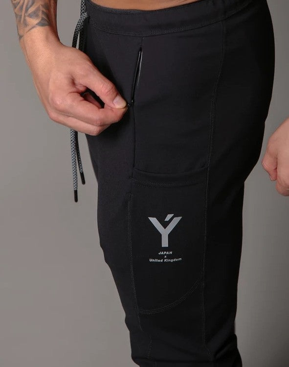 Mens tapered joggers with zip online pockets