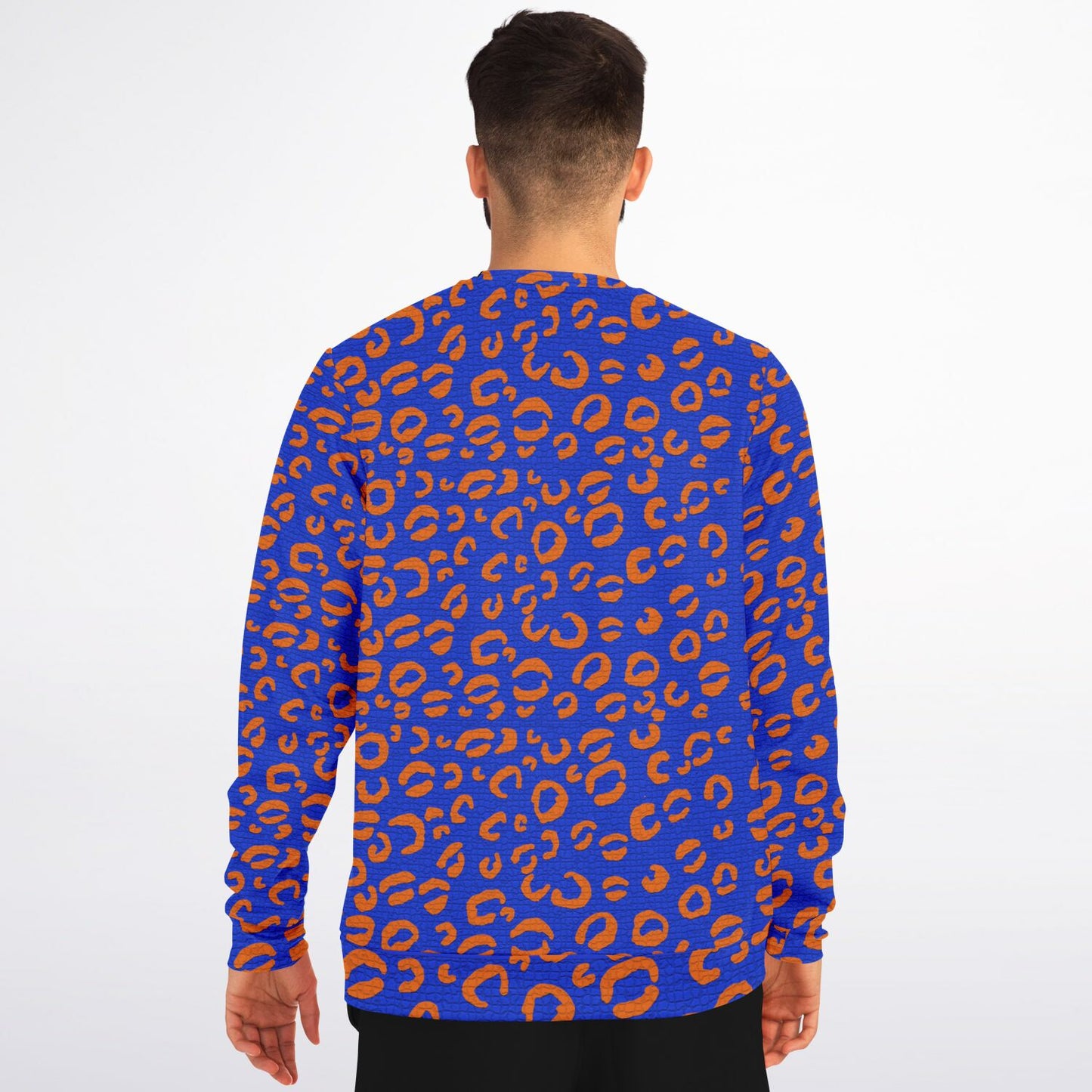 New York Knicks Color Inspired Mosaic Leopard Print Sweatshirt - Wray Sports