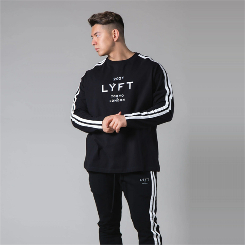 Mens LYFT Leisure Athletic Sweatshirt Red White and Blue