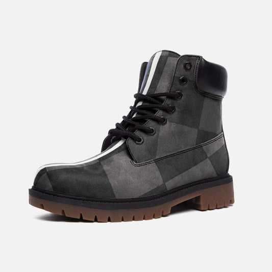 Classic French Grey Checkered Timber Boots