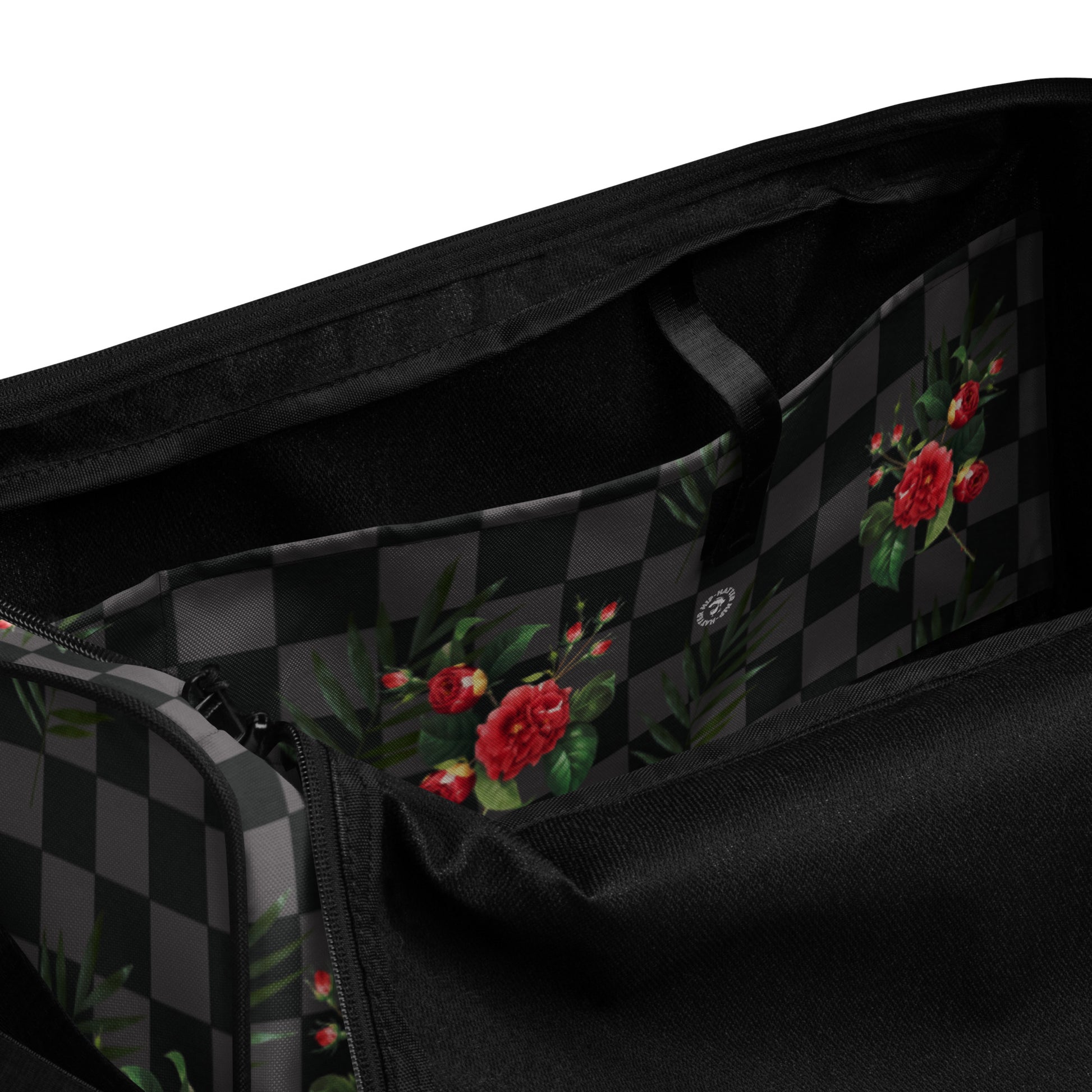 Flower Leaf Classic Plaid Design Hand Held Gym Luggage Travel Bag - Wray Sports