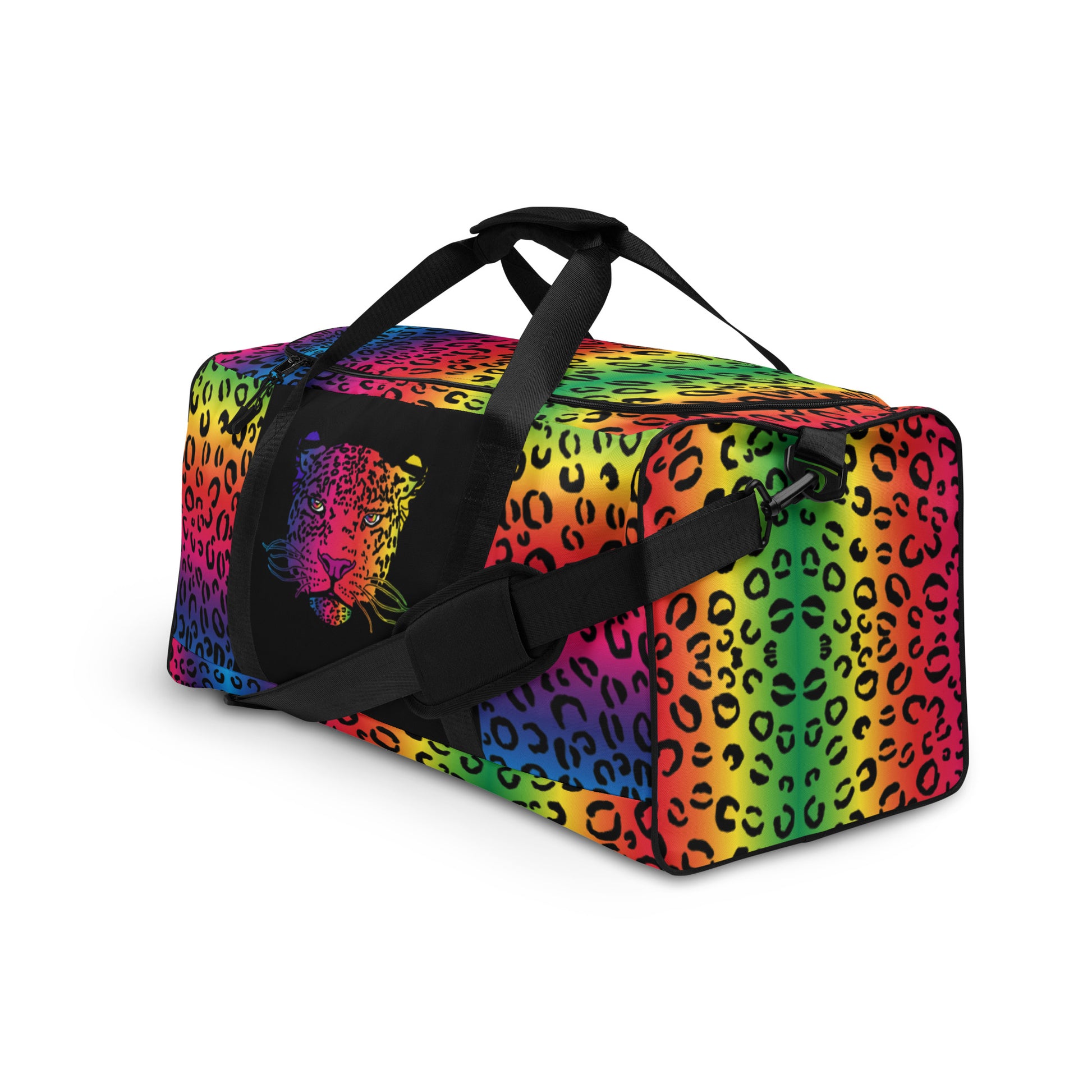 Rainbow Leopard Minimalist Travel Bag