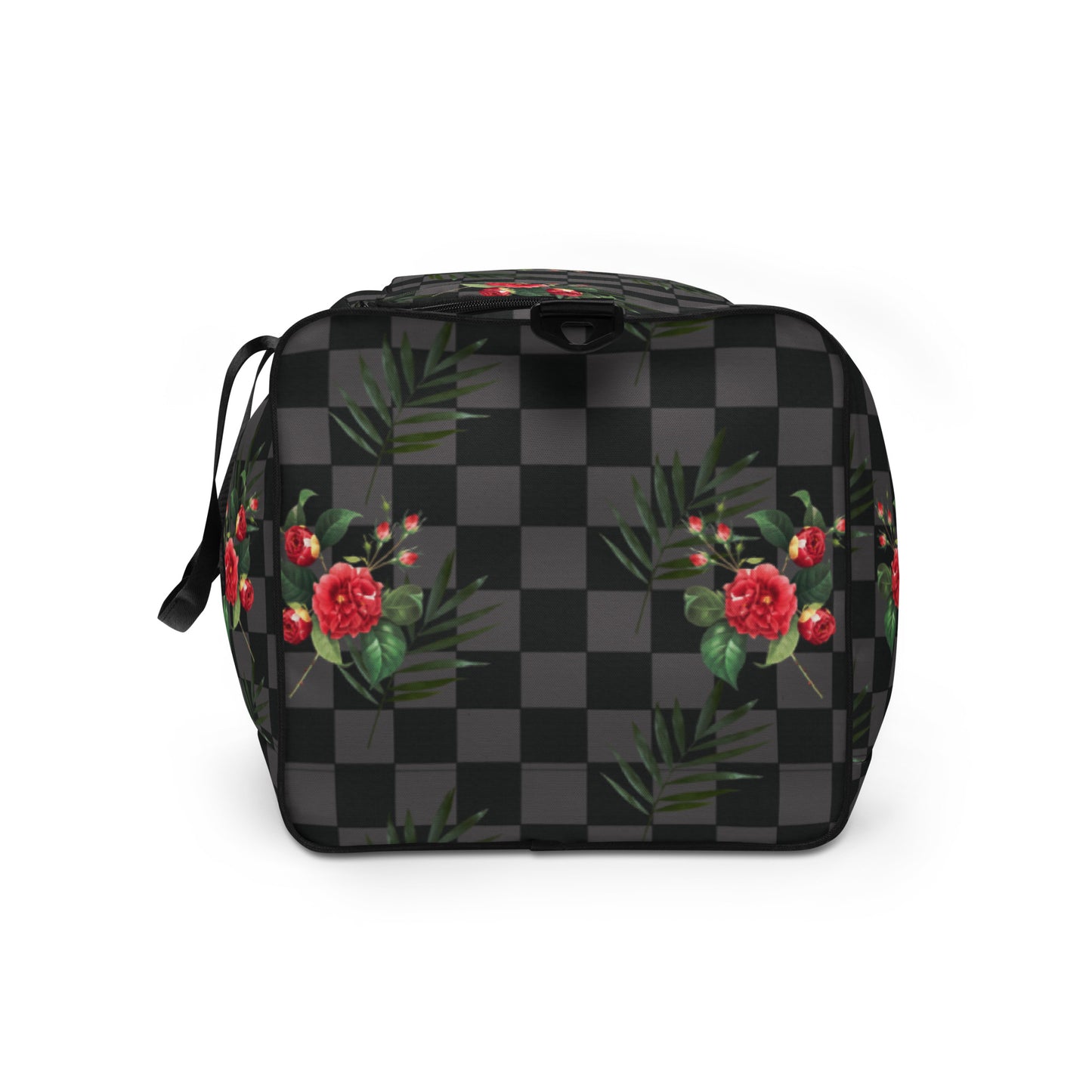 Flower Leaf Classic Plaid Design Hand Held Gym Luggage Travel Bag - Wray Sports