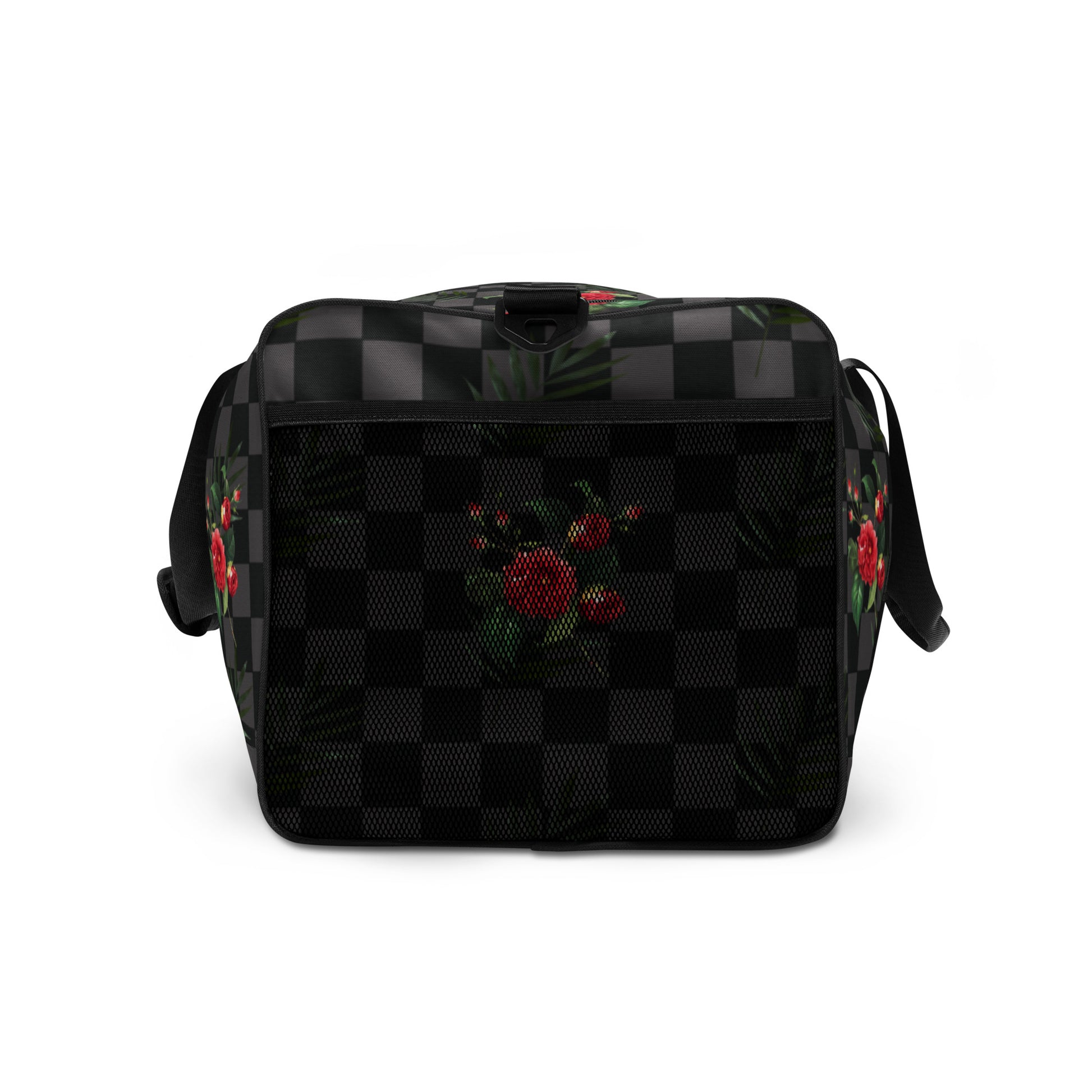 Flower Leaf Classic Plaid Design Hand Held Gym Luggage Travel Bag - Wray Sports