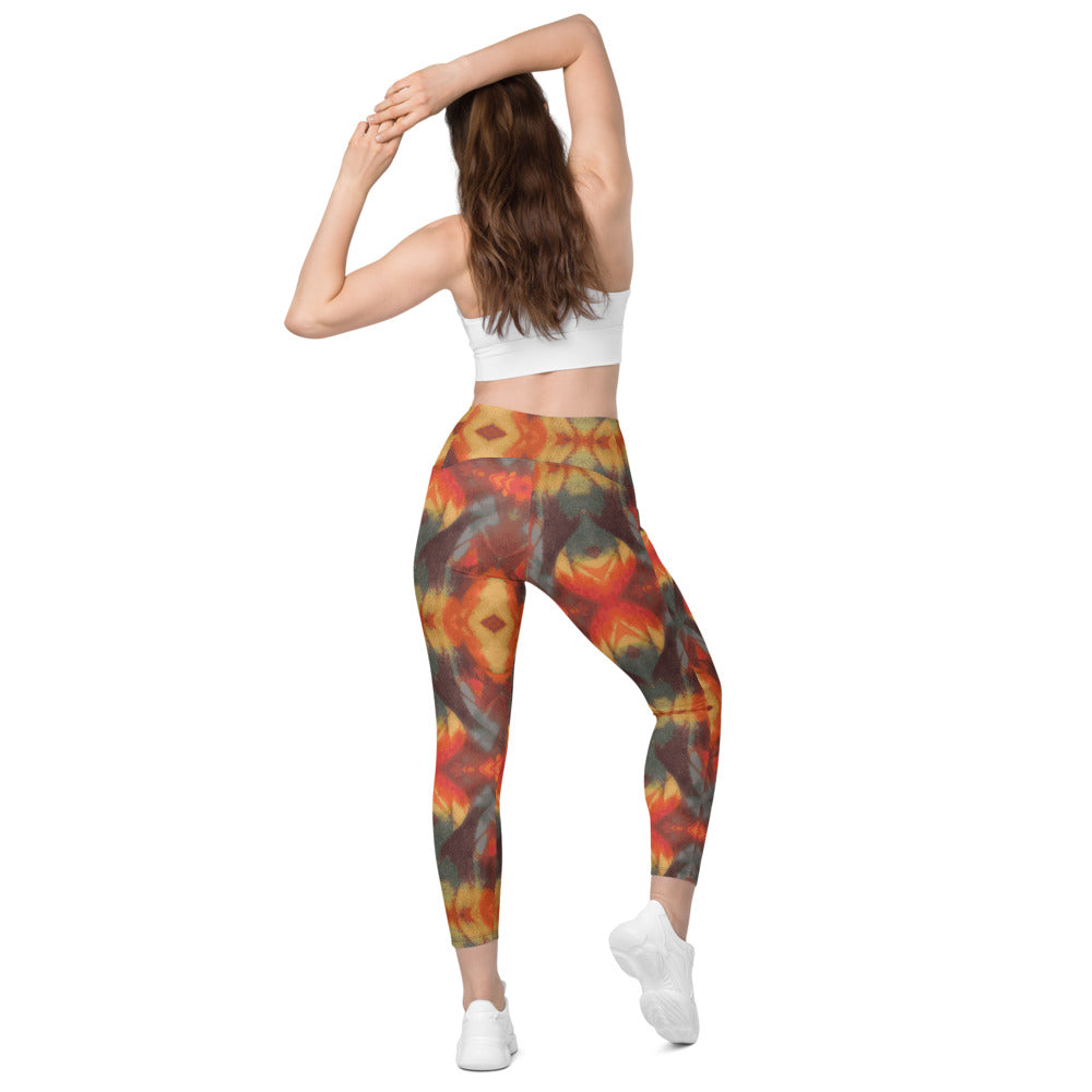 Rainbow Mountain Yoga Leggings with Pockets - Wray Sports