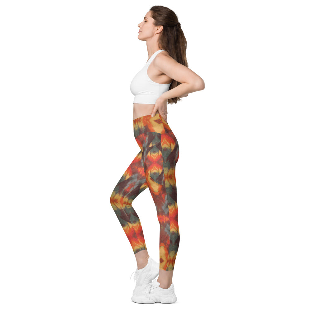 Rainbow Mountain Yoga Leggings with Pockets - Wray Sports