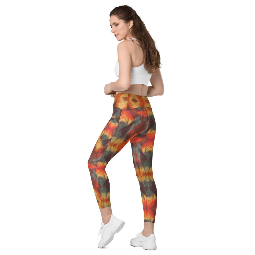 Rainbow Mountain Yoga Leggings with Pockets - Wray Sports