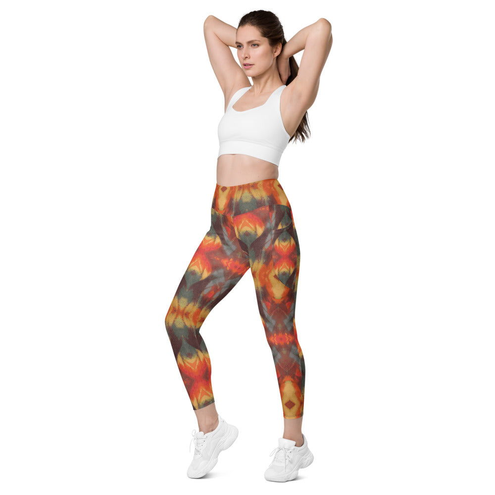 Rainbow Mountain Yoga Leggings with Pockets - Wray Sports