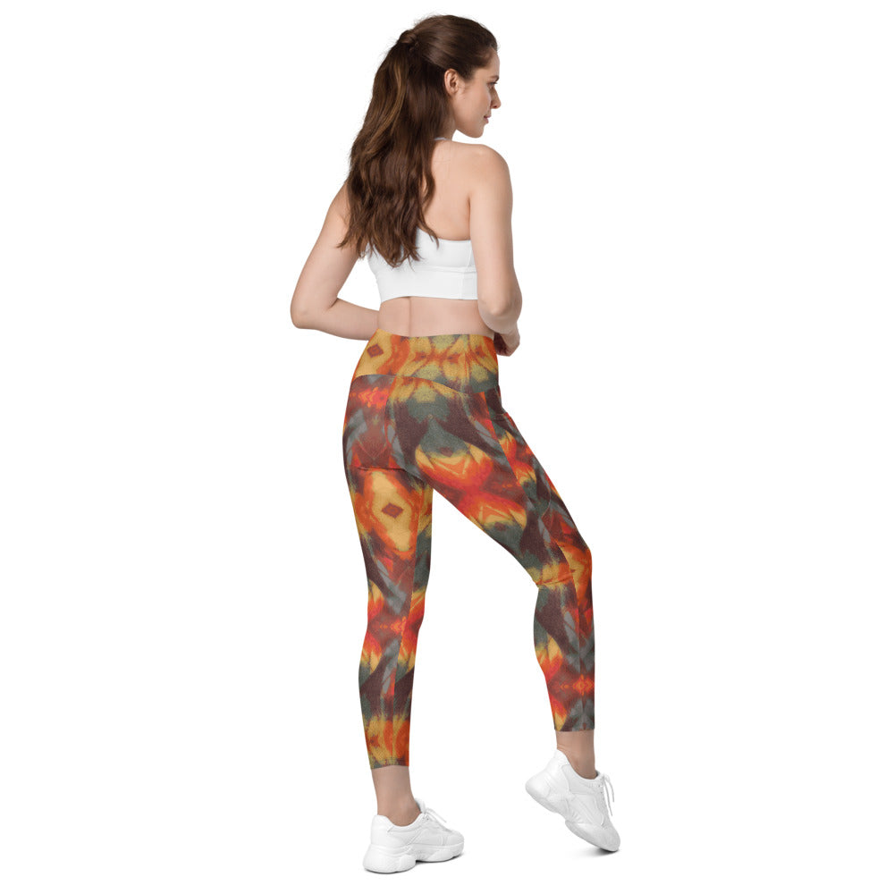 Rainbow Mountain Yoga Leggings with Pockets - Wray Sports