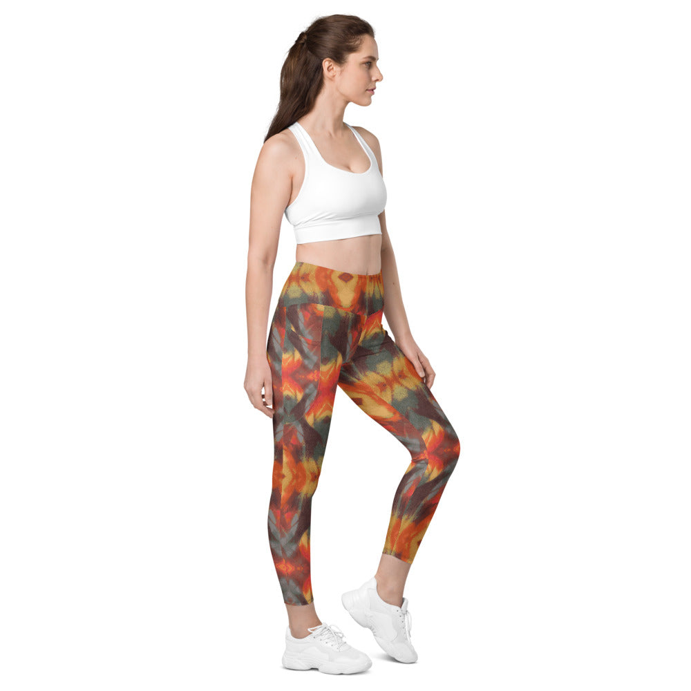 Rainbow Mountain Yoga Leggings with Pockets - Wray Sports