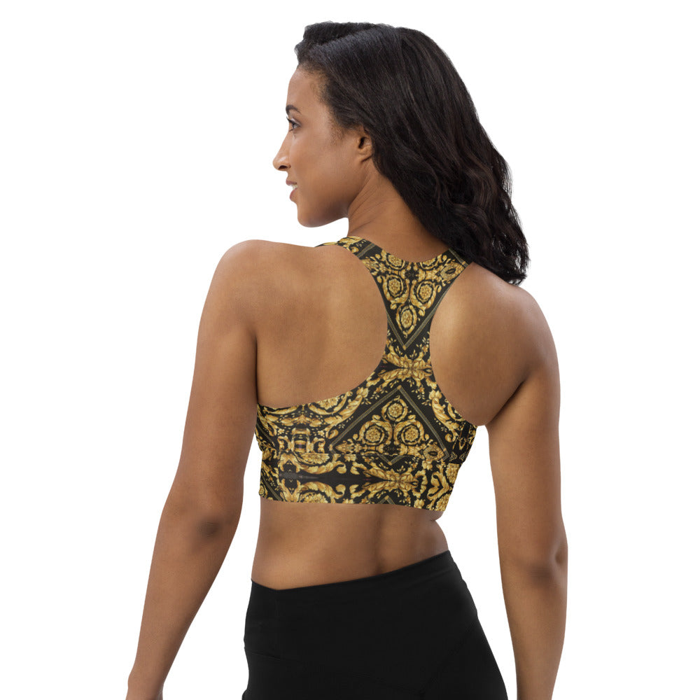 Baroque Print Longline Sports Bra - Wray Sports