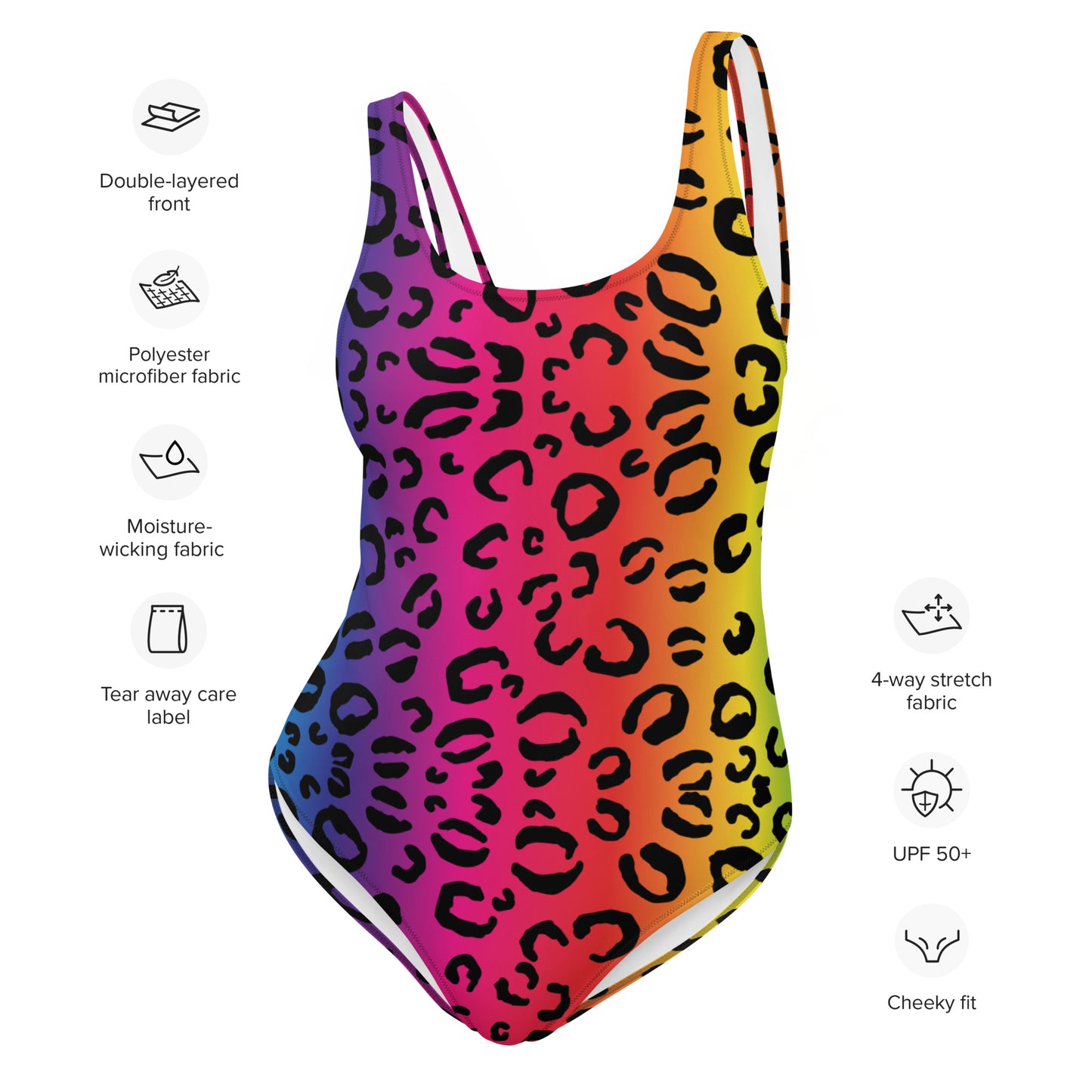 Rainbow Leopard One-Piece Swimsuit - Wray Sports