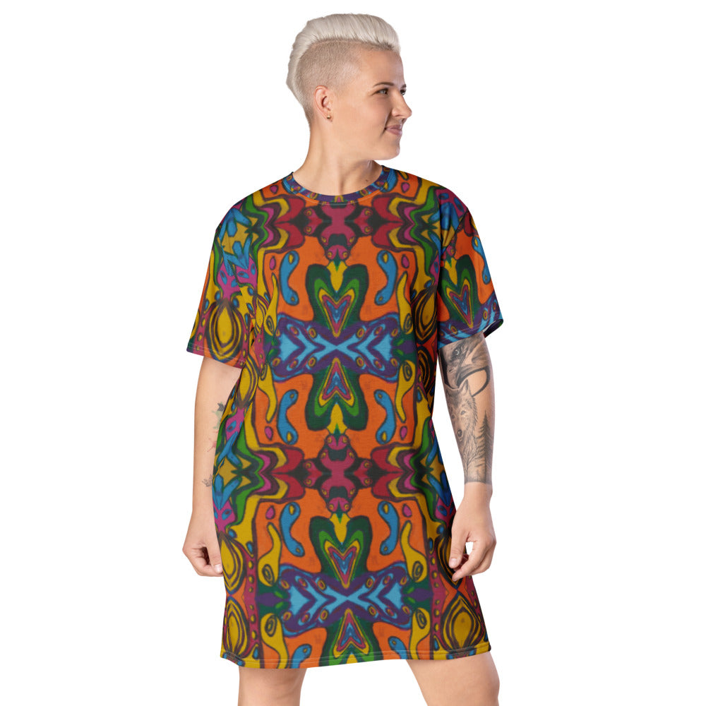 Funky Artist T-shirt dress - Wray Sports