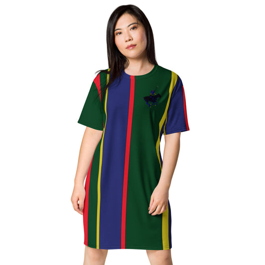 Carib Polo Pony Striped T-shirt dress - wray sports