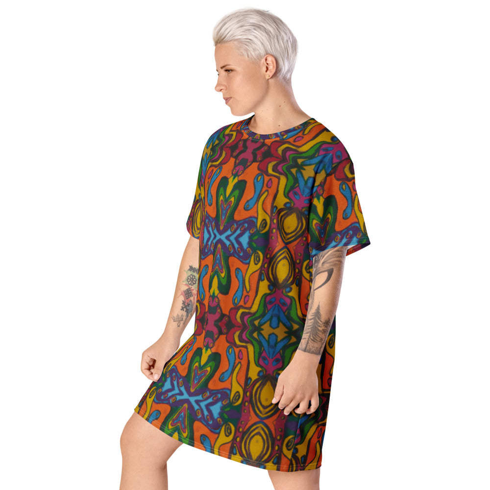 Funky Artist T-shirt dress - Wray Sports