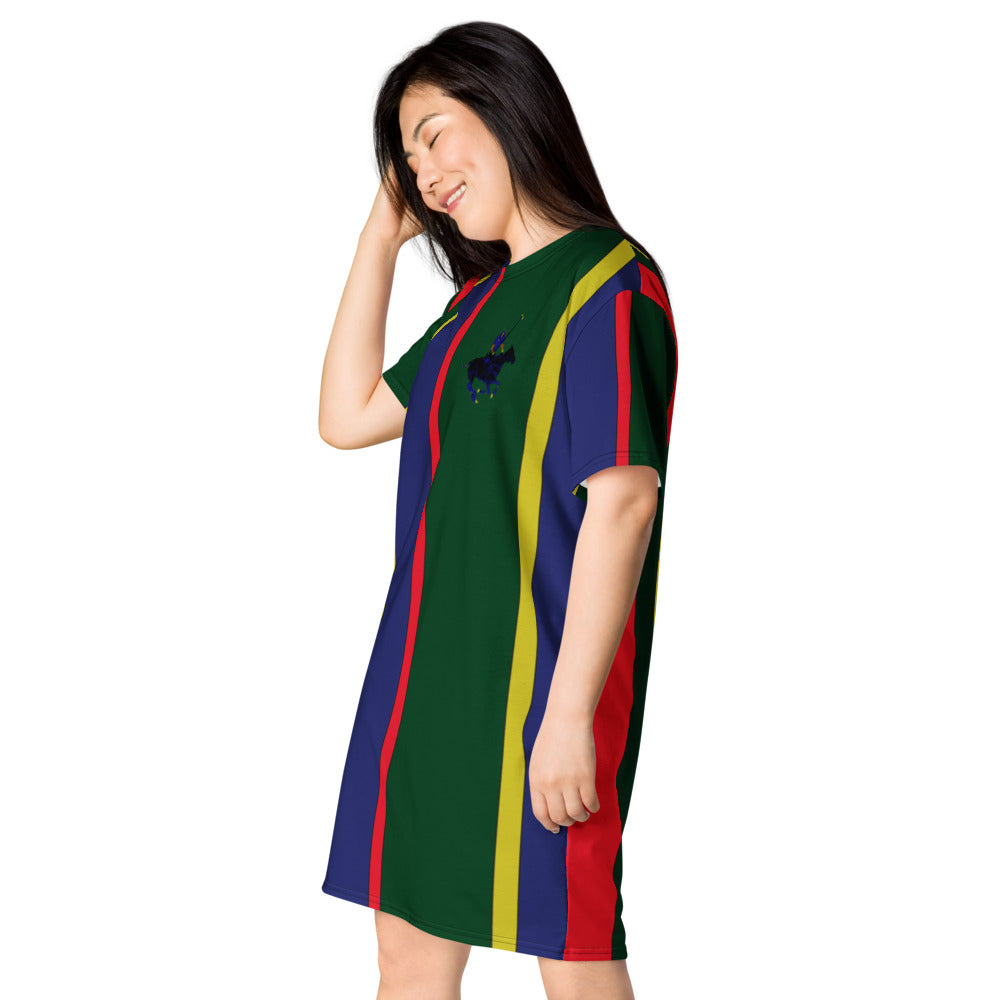 Carib Polo Pony Striped T-shirt dress - wray sports