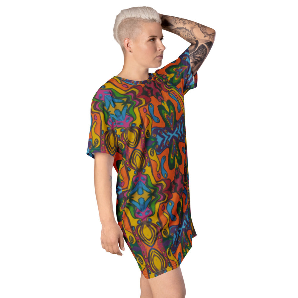 Funky Artist T-shirt dress - Wray Sports