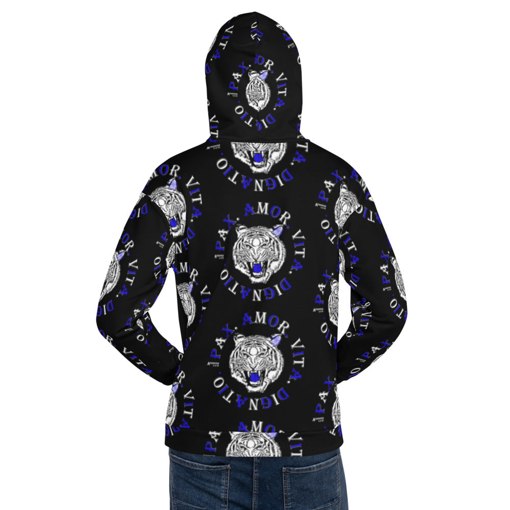 Real Tiger Moto Hoodie Blue - Wray Sports