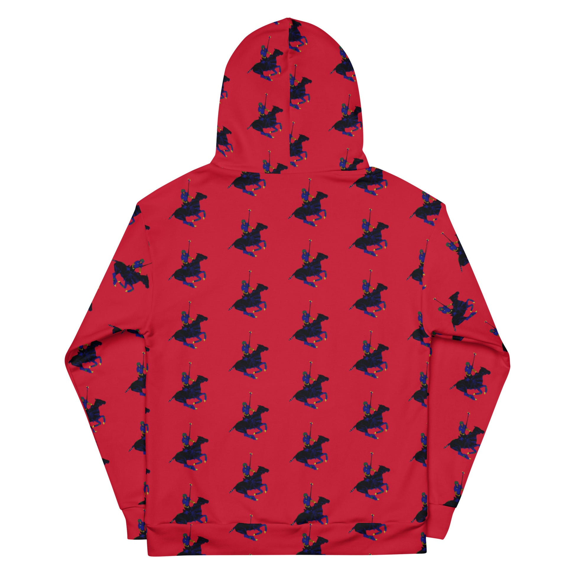 Red Polo Carib Pony Pattern Unisex Hoodie - Wray Sports