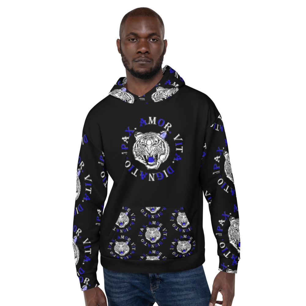 Real Tiger Moto Hoodie Blue - Wray Sports