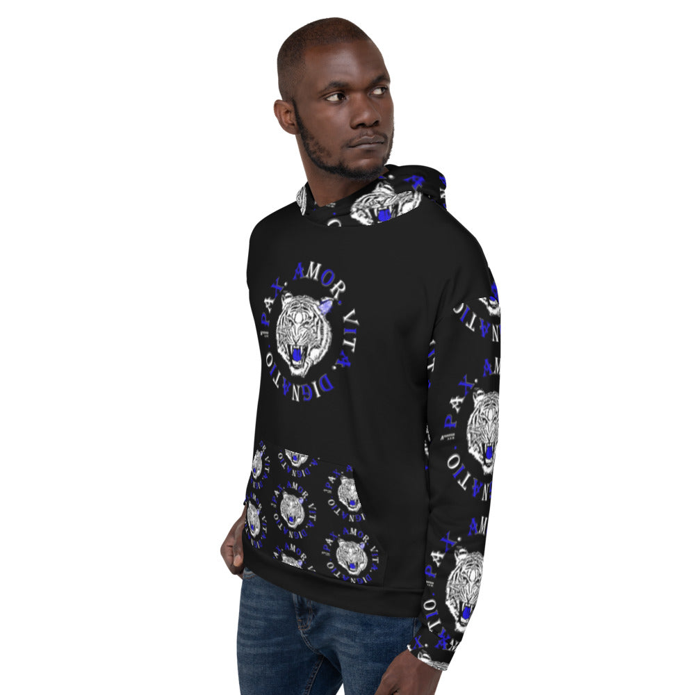 Real Tiger Moto Hoodie Blue - Wray Sports