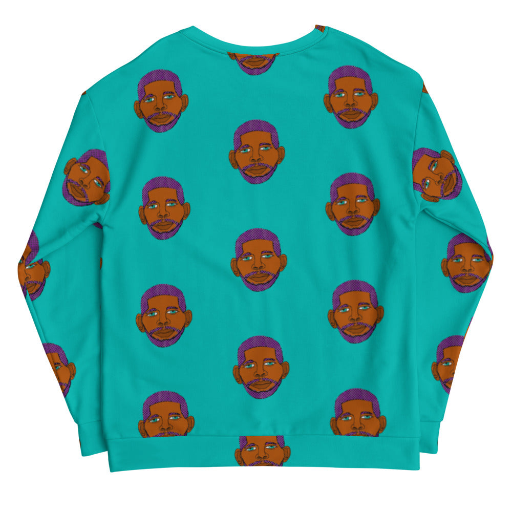 Bear Man Face Blue Unisex Sweatshirt- Wray Sports