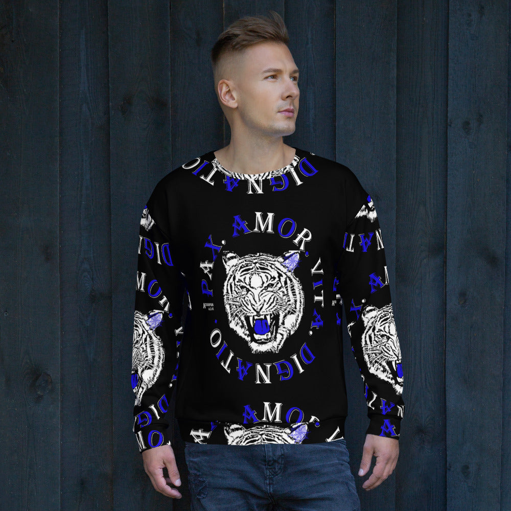 Real Tiger Moto Sweatshirt Blue - Wray Sports