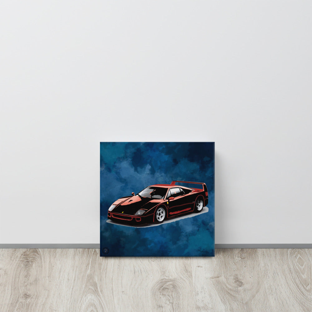 80s Red Super Car On Canvas - Wray Sports