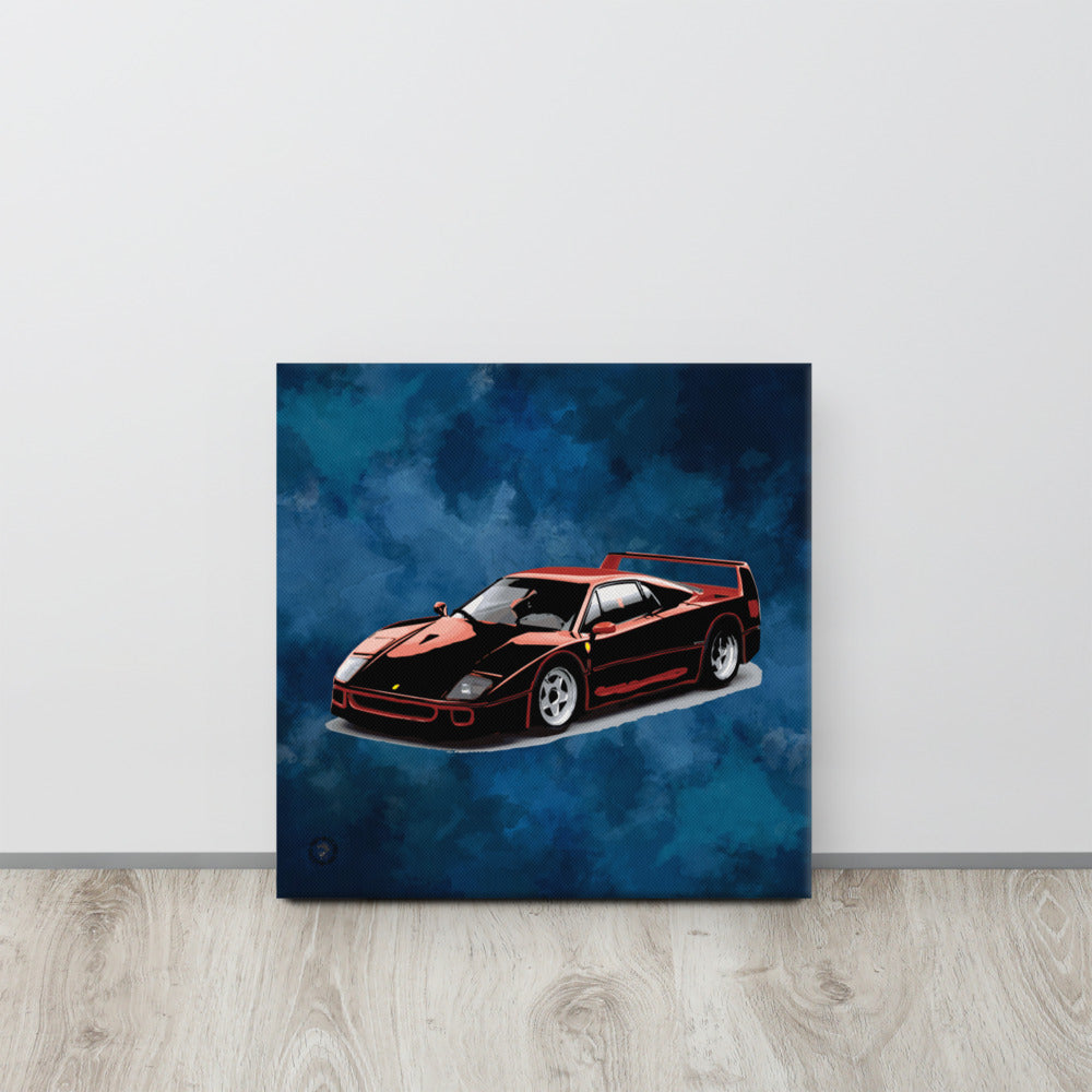 80s Red Super Car On Canvas - Wray Sports