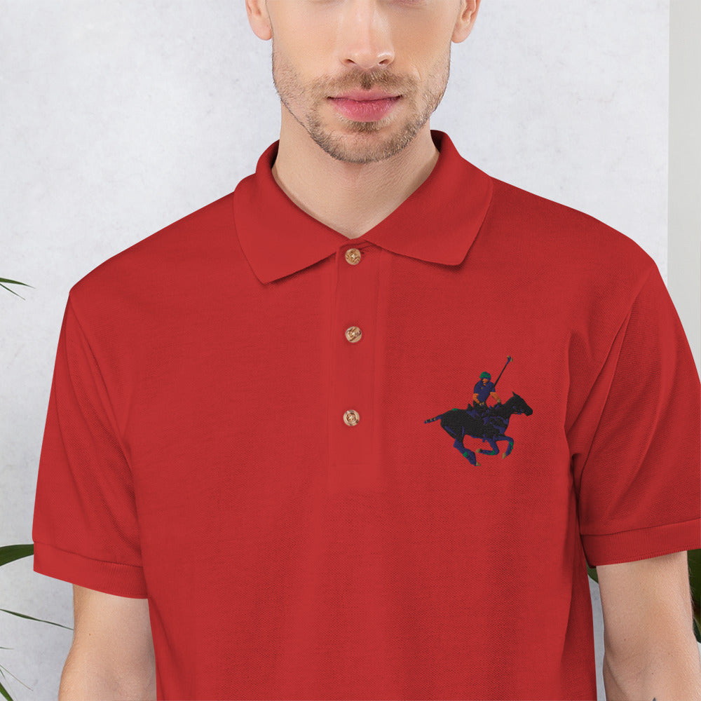 Embroidered Carib Action Pony Polo Shirt - Wray Sports