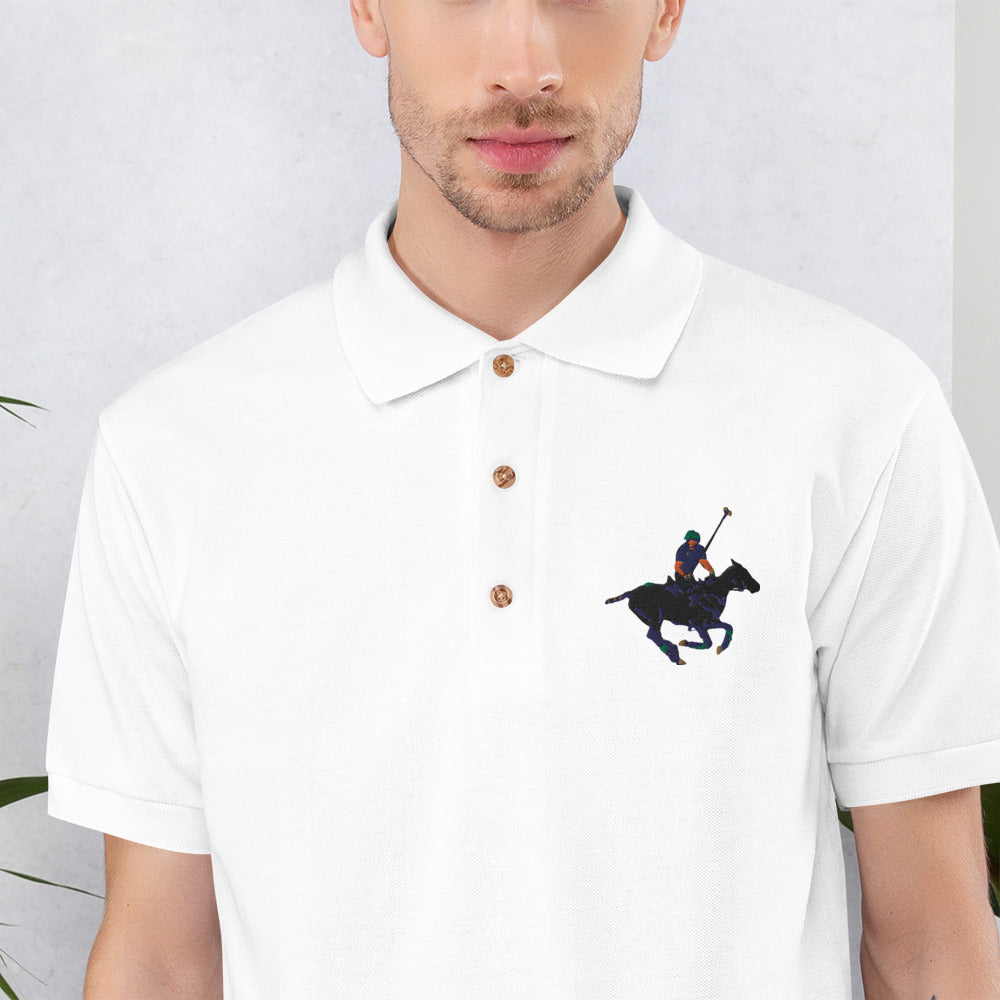 Embroidered Carib Action Pony Polo Shirt - Wray Sports