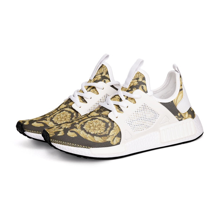 Baroque Gold Scarf Print Unisex Lightweight Sneakers - Wray Sports